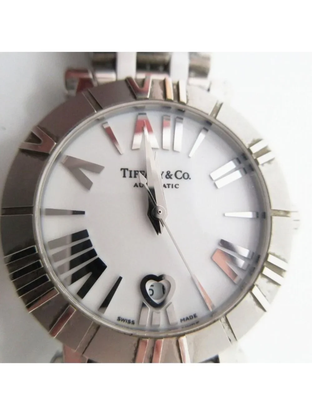 Tiffany & Co Watch Atlas Automatic Winding Auto Ceramic SS Silver